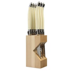 Laguiole Steak Knives, Set of 6, White